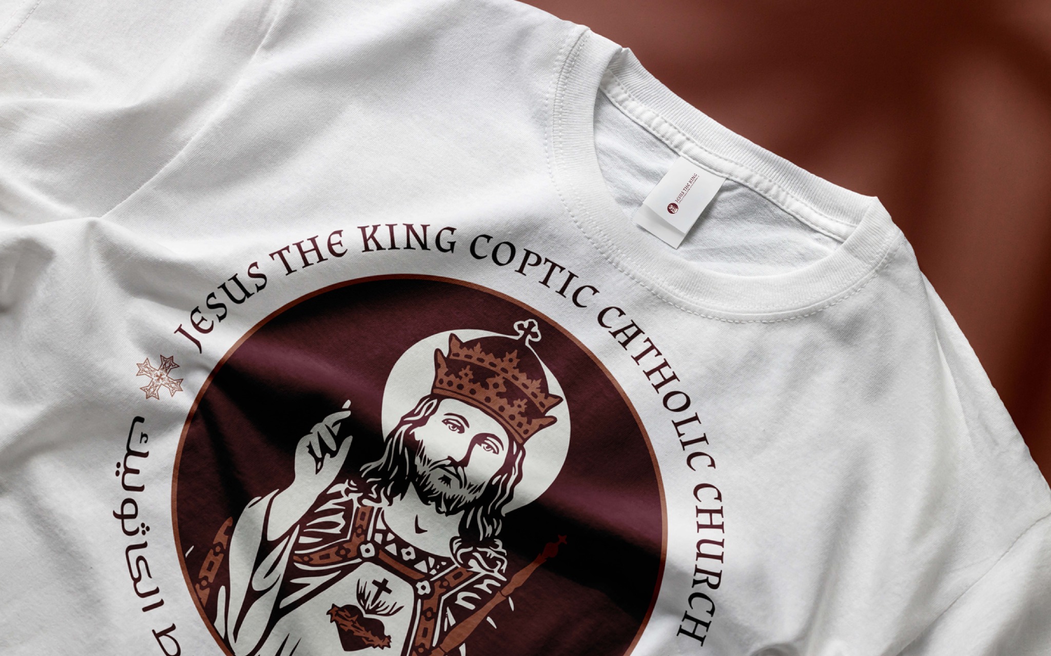 Jesus the King brand identity T-shirt mockup